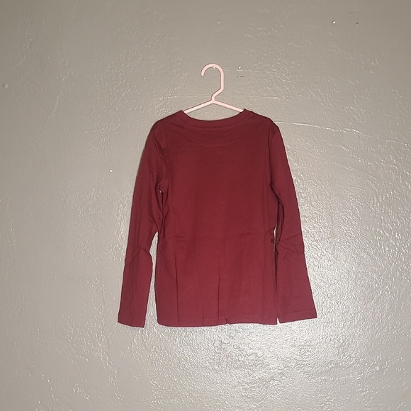 Lands' Ends Dinosaur Graphic Kids Shirt - Maroon NWOT Small - Picture 2 of 10